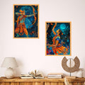 An'Divas Crafts Set of Two Wall Paintings for Wall Dacoration Large Framed Wall Paintings for Living Room & Bedroom Wall Art for Home Decoration & Office Wall Decor (24x18 inch CH-WD2-10)