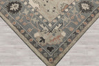 5x8 Rectangular Hand Hooked Handmade Sage Transitional Arts & Crafts Wool Oriental Area Rug Perfect for Living Room, Kitchen, Bedroom, Home Office, Dining Room