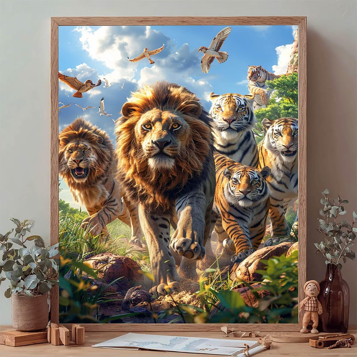 Animal 5D Diamond Art, DIY Diamond Painting Kits Plant, 36x48in 9-2668