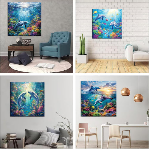5D Diamond Painting Floral Animals Diamond Art Kits 32 x 32 in S-404