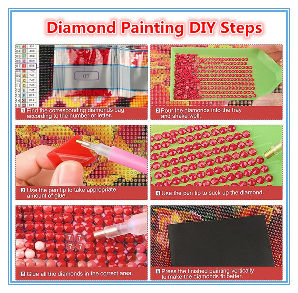5 Panel Diamond Painting Kits 5D DIY Abstract Plum Diamond Art Kits for Adults, Full Drill Round Diamond Dots Crystal Rhinestone Gems Arts and Crafts for Home Wall Decor Gifts 120x78in E-1166