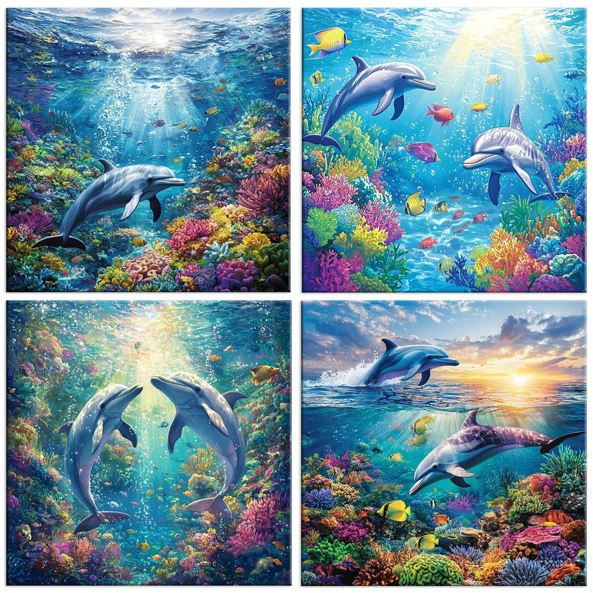 5D Diamond Painting Floral Animals Diamond Art Kits 32 x 32 in S-404